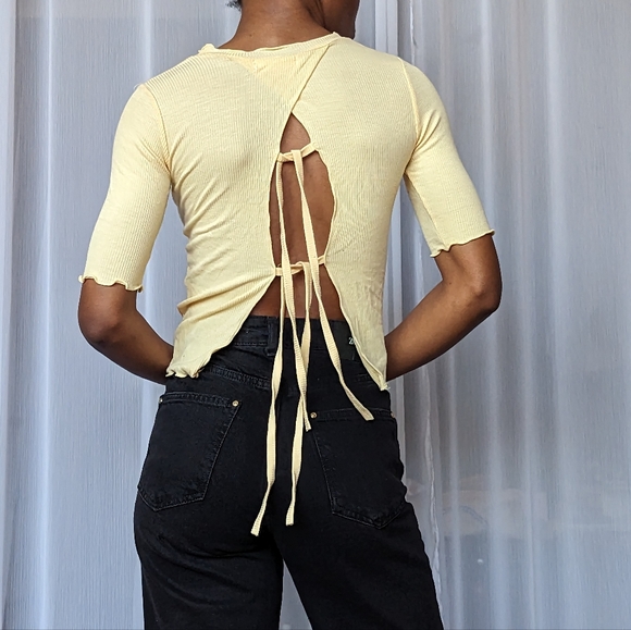 Oak + Fort Sleeved Yellow Top - Picture 2 of 7